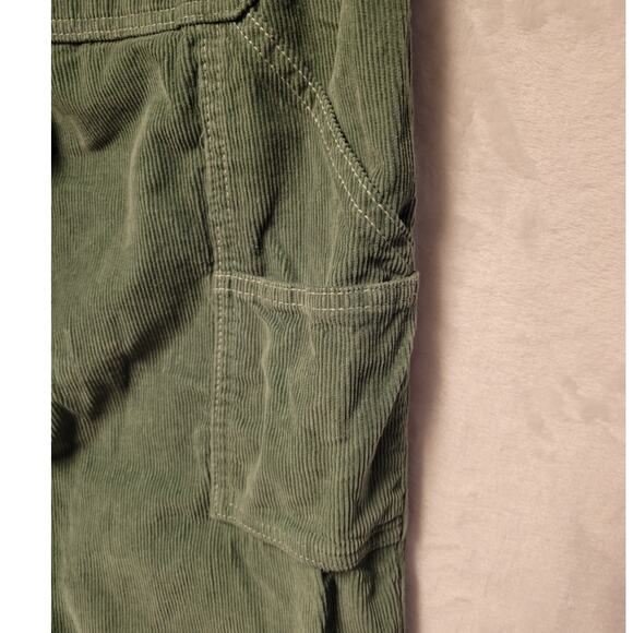 Olive Green Corduroy Cargo Pants Utility Grunge Goblin Gremlin Core Women's M - Picture 6 of 9